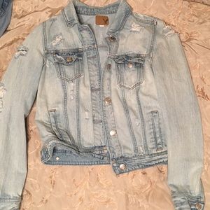 Light wash denim jacket